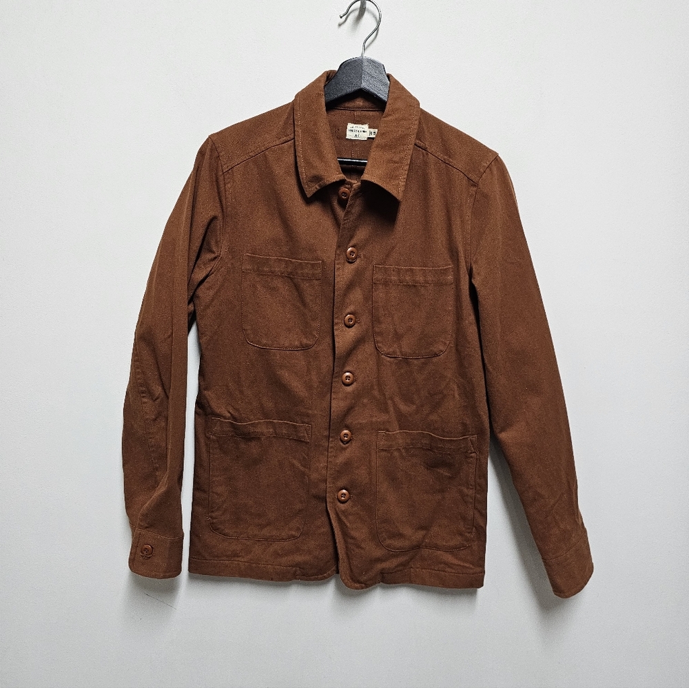 Bridge & Burn Women’s Chore Jacket – Brown Utility Button Front, XS